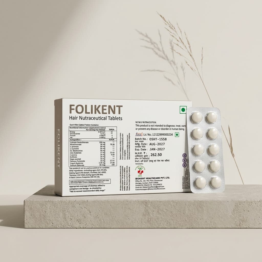 Folikent Hair Follicle Tablets product pack